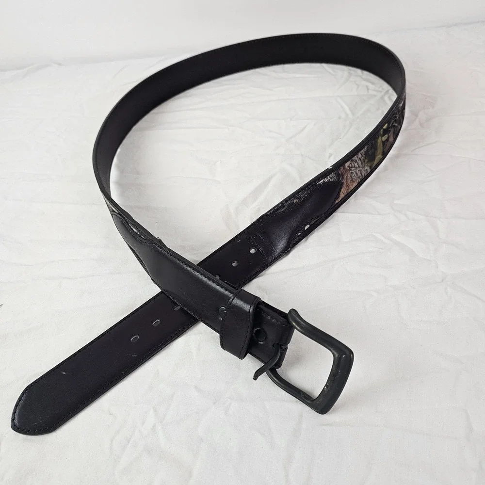 Brown and Camo Mens Leather Belt Size 44 Outdoor Hunting Casual Country
